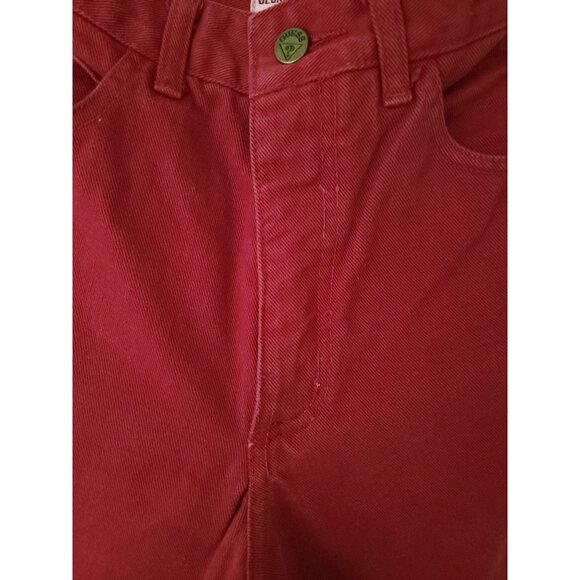 Vintage Guess Georges Marciano Red High-Waisted Jeans Zip Tapered Leg Women's 28 - Picture 4 of 9